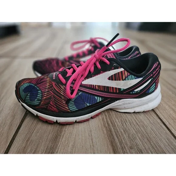 Brooks Launch 4 Women’s Size 8 Running Shoes Multicolor Pink Lace Lightweight... - Picture 3 of 11